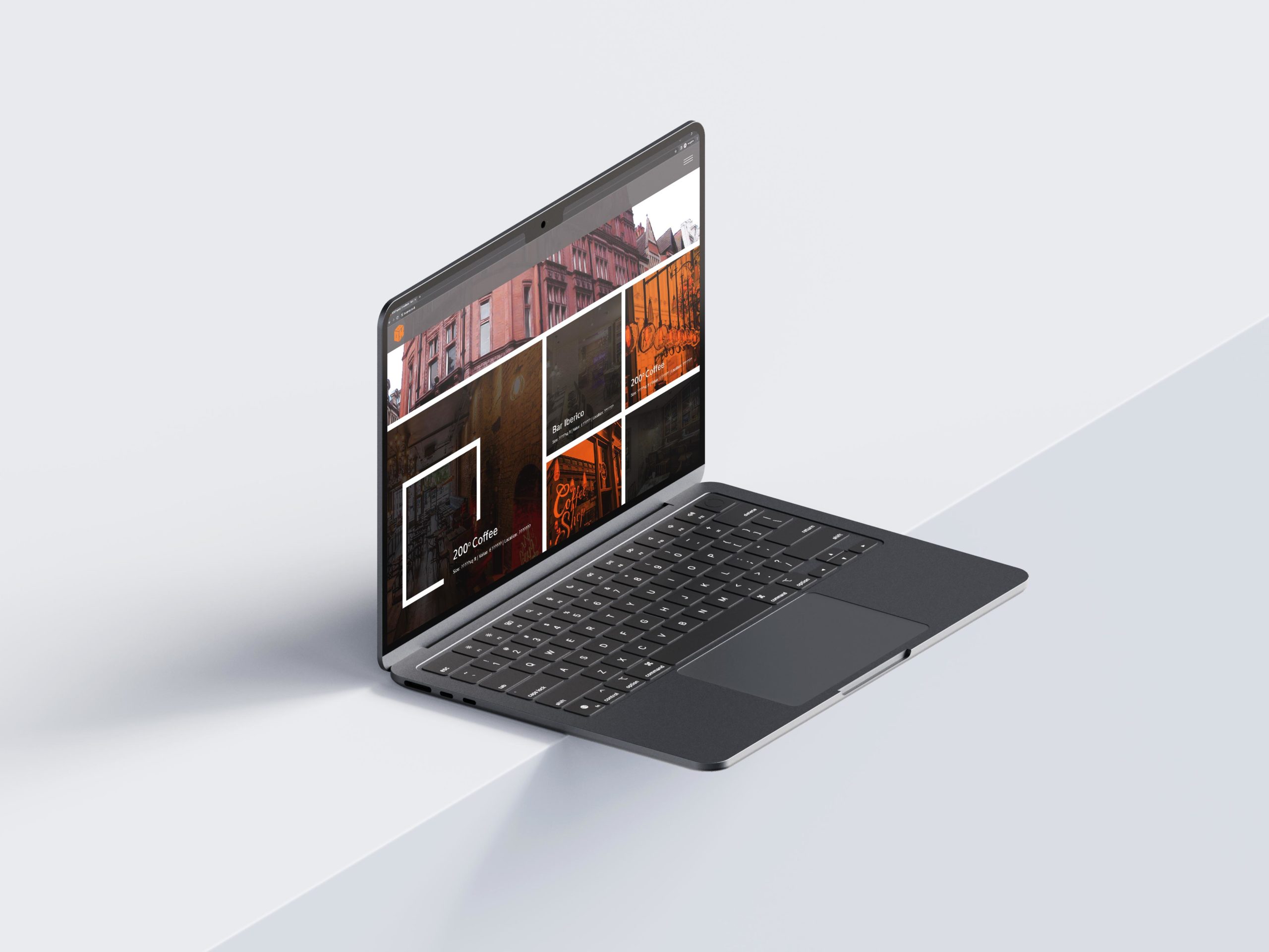 A laptop showcasing the Box Property website design home page