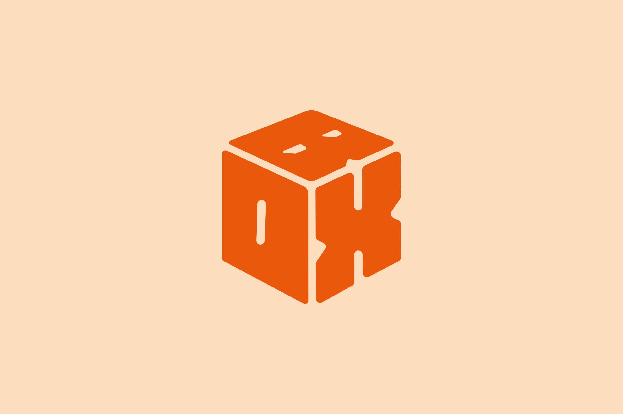 A flat graphic showcasing the Box Property logo identity on a peach background