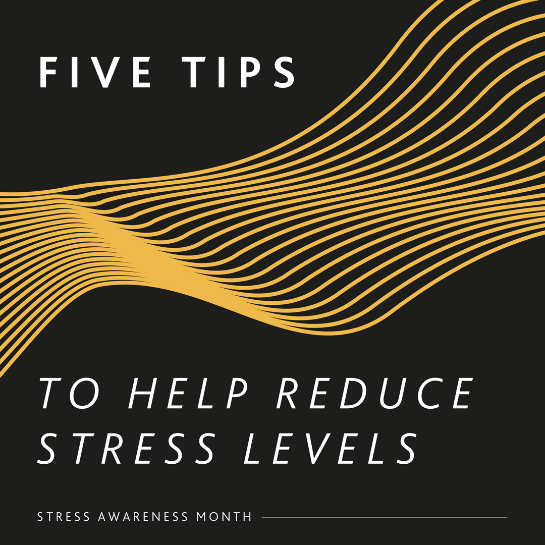A social asset we designed showcasing tips on how to relieve stress