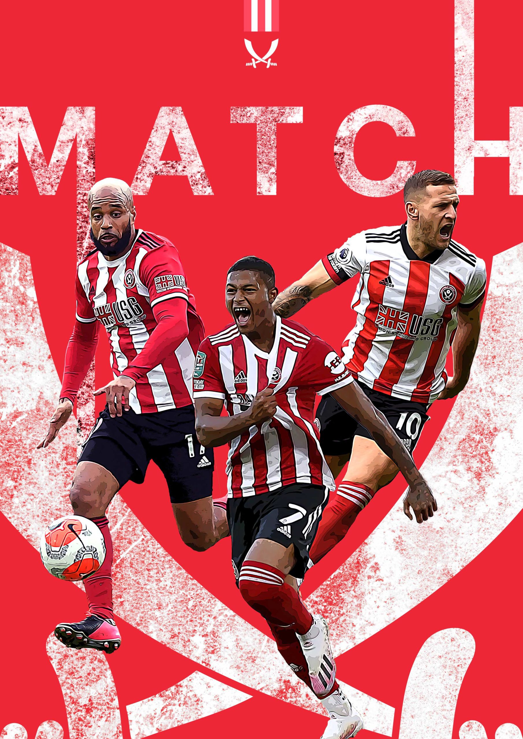 The flat design PWF Studio created for a Sheffield United Match Day